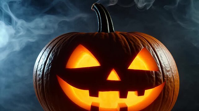Premium Halloween pumpkin with carved face for Contemporary Lifestyle and Visual Storytelling