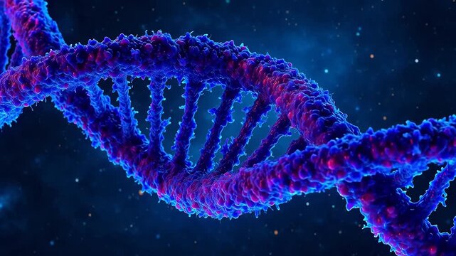 Precision Medical Double helix DNA strand in space for Healthcare Innovation and Telemedicine