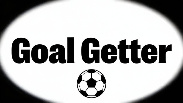 Goal Getter motivational soccer design with bold typography. Perfect for athletes and sport enthusiasts apparel.