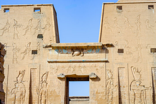 Temple of Horus Edfu pylon. Egypt
