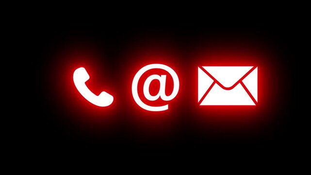 Contact Us Office Inbox Email Concept. formal communication information employee.use of website . 2k motion video.