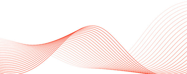 Fototapeta premium Abstract Red Wavy Lines Background
