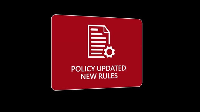 Business professional holding tablet with policy updated notification, Corporate compliance, new rules implementation, governance management, regulatory change, on transparent background.