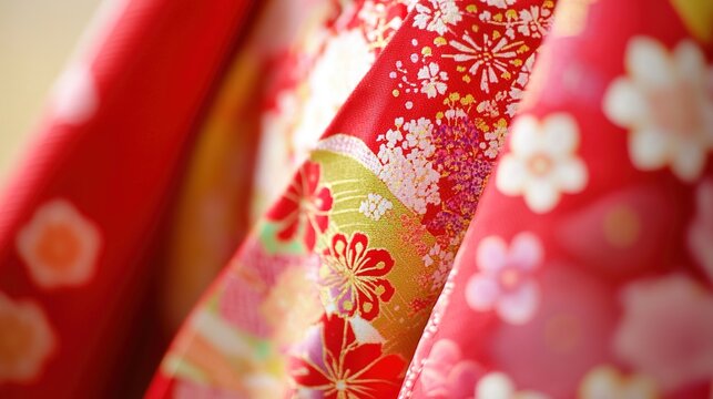 happi. Vibrant Japanese happi coat with pine, bamboo, and plum patterns. event programs, museum guides, designed for cultural heritage projects and event programs, elevates cultural identity.