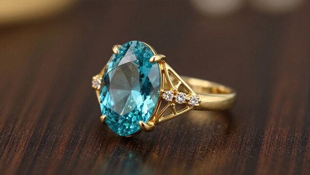 Marquise Cut Neon Paraiba Tourmaline with Yellow Gold Accents