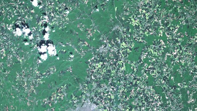 Burgundy France Vineyards and Agriculture: Satellite Video of Dijon Rural Landscape and Wine Regions
