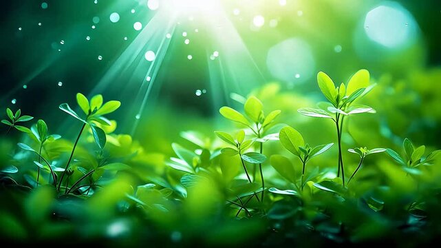 spring green plant grassland landscape abstract background
