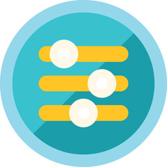 Fototapeta premium Settings sliders icon representing options, preferences, and adjustments