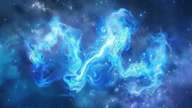 Abstract composition with empty starry sky for zodiac sign symbol