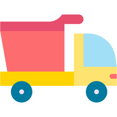 Vector Icon Dumper Truck, Mover Truck, Heavy Vehicle, Transportation, Truck © Icon