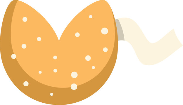 Fortune cookie with message paper predicting destiny and success