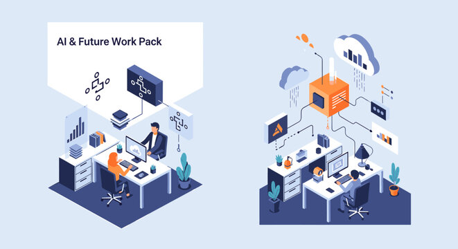 A clean, modern illustration evokes a sense of progress and stability. Ideal for website headers, presentations, or marketing materials showcasing cor