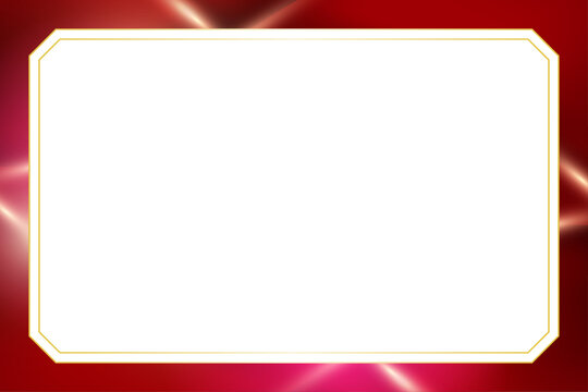 高級感あふれるフレームの招待状テンプレート背景デザイン素材　赤