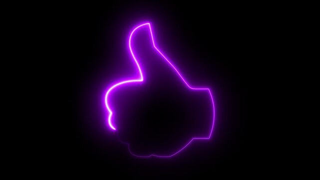 Hand thumb up icon isolated on transparent background. Perfect for social media, approval, feedback, and positive reactions. Motion graphics of hand thumb idea. 
