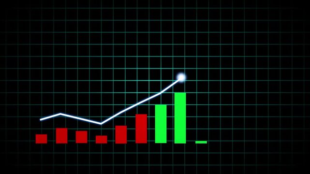Business Financial Growth Bar Chart Animation