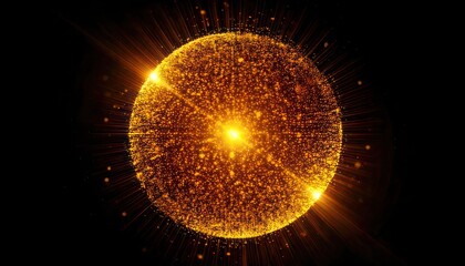 Fototapeta premium Glowing Orb of Energy - A Captivating Display of Light and Power.