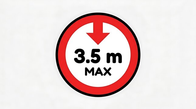 Maximum height limit sign board.