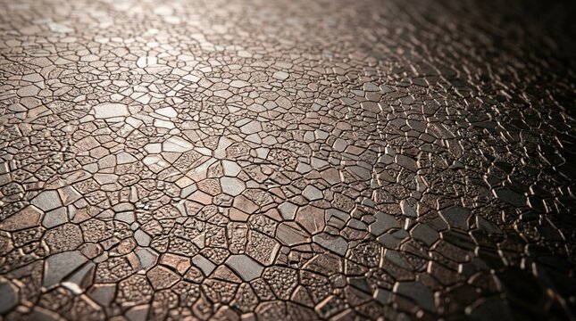 Metallic polycrystalline surface texture macro showcasing sustainable semiconductor materials and efficient energy optimized manufacturing