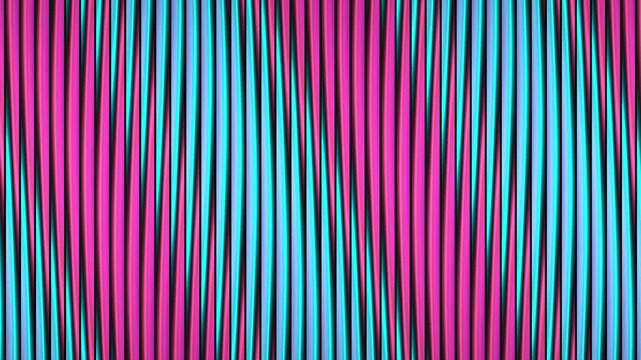Abstract background with vertical neon pink and blue wavy stripes