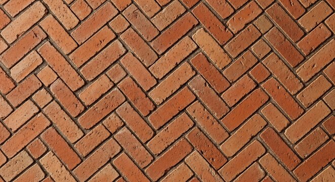 Herringbone brick pattern texture, rustic wall surface, weathered terracotta tile background.