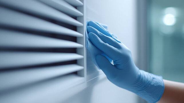 Hand Cleaning Air Vent with Glove