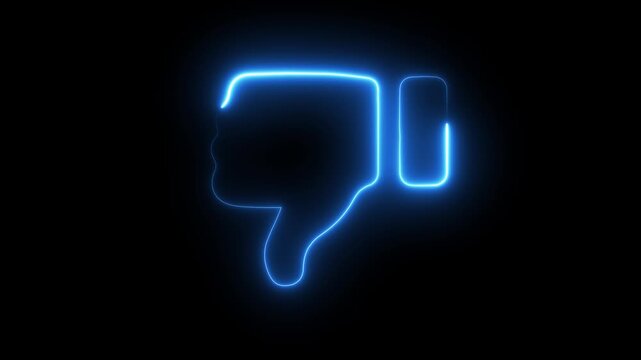 Negative reaction feedback on transparent background. Perfect for social media, rejected, feedback, and negative reactions. Motion graphics of hand thumb idea. Audience response. 