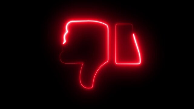 Negative reaction feedback on transparent background. Perfect for social media, rejected, feedback, and negative reactions. Motion graphics of hand thumb idea. Audience response. 