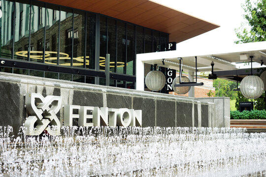 Cary; NC - USA - 09-25-2025: The Fenton , a mixed-use development with retail, restaurants and apartments