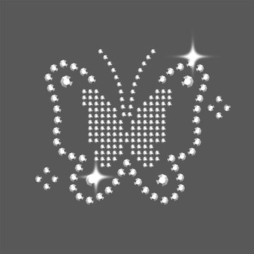 Bedazzled Rhinestone Element Butterfly