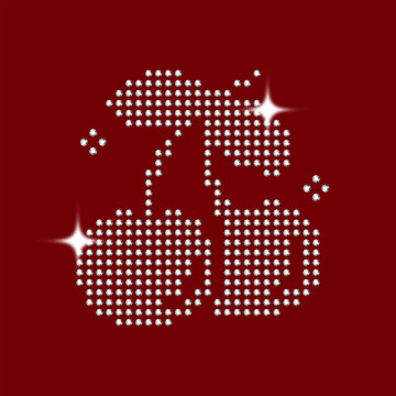 Bedazzled Rhinestone Element Cherry