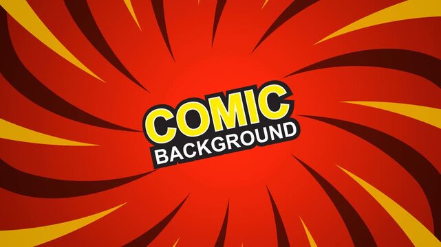 Anime Speed ​​Burst Frame Concentrated Line Animation. Manga style comic speed lines. Animation for cartoons.