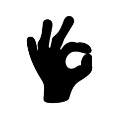 Obraz premium Okay hand gesture, OK sign, hand symbol, vector icon
