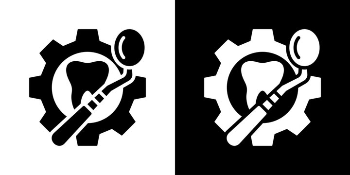 Dental Check Icon Set Multiple Style Collection