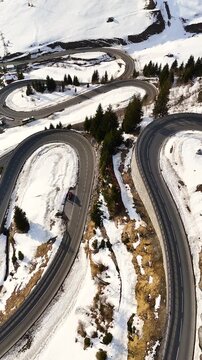 Arlberg Mountain Pass in the Alp Region of Vorarlberg, Austria