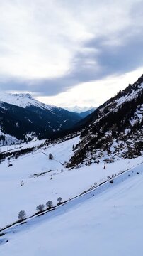 Arlberg Mountain Pass in the Alp Region of Vorarlberg, Austria