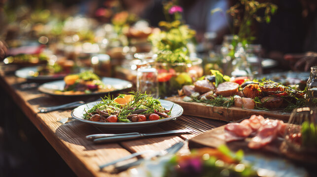 Festival delle Sagre, Variety of traditional Italian dishes displayed on rustic table during Festival delle Sagre showcasing rich culinary heritage and local gastronomy