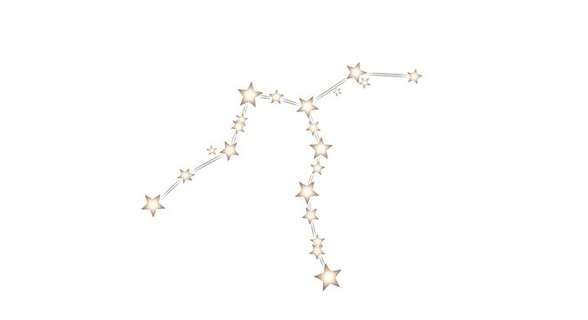 Aquarius Constellation Star Map, Zodiac Sign, Celestial, Astrology, Galaxy, Night Sky