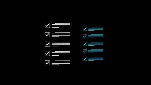 Business compliance and regulation concept. Digital interface showing standard guidelines, corporate policies, and legal governance for quality assurance. Motion graphics of document concept