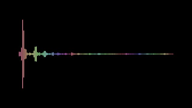 Audio Waveform Music Visualizer Animation Loop | Sound Spectrum Equalizer | 4K Abstract Background