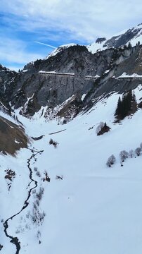 Arlberg Mountain Pass in the Alp Region of Vorarlberg, Austria