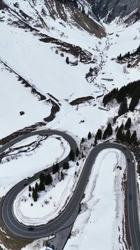 Arlberg Mountain Pass in the Alp Region of Vorarlberg, Austria