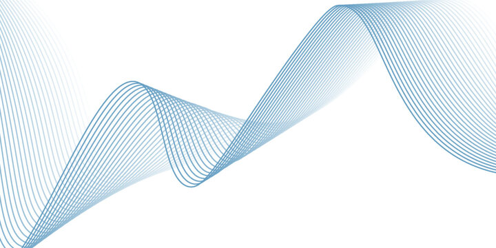 Vector abstract background with dynamic blue waves.