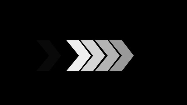 Arrow icon concept animation, arrows sign right to left animation concept, arrow loop animation left direction concept, arrow loading icon animation 4k video.