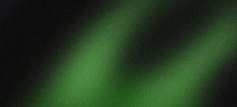 Vibrant green black grainy background with color gradient, abstract grainy noise background, gradient texture, dark banner header backdrop