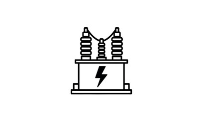Naklejka premium Electrical transformer icon power distribution high voltage and energy infrastructure representation