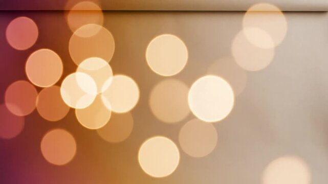 Soft glowing bokeh lights transition across a neutral background in three sequential frames
