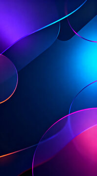 Abstract Futuristic Glassmorphism Background with Neon Blue and Purple Gradients