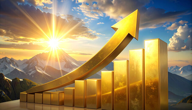 Golden arrow pointing upward