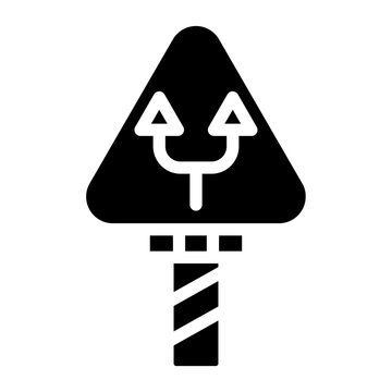 Vector Design Split Road Icon Style