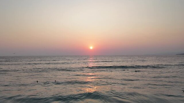sunset on the sea